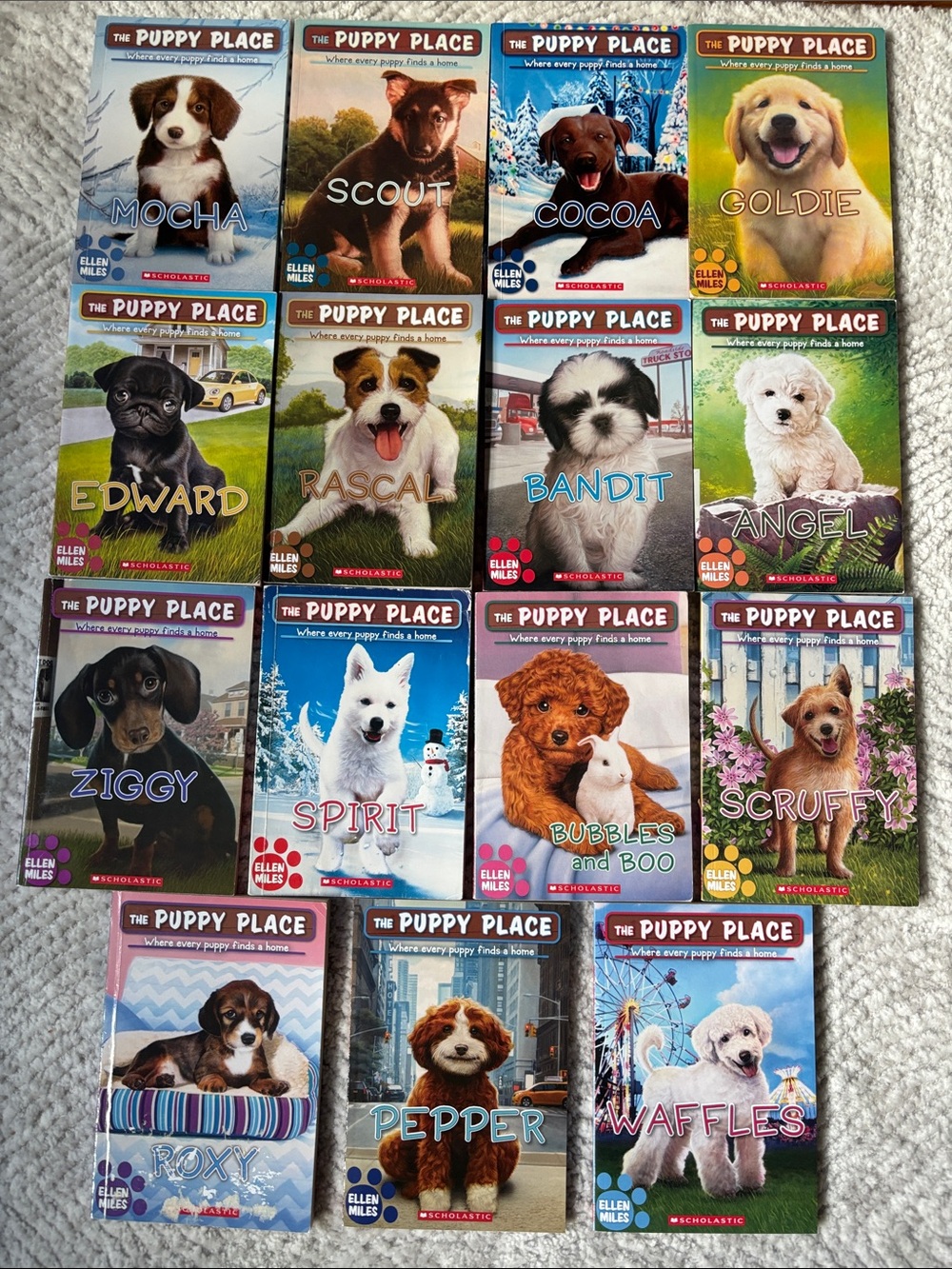 Scholastic The Puppy Place by Ellen Miles lot of 15 kids paperback books